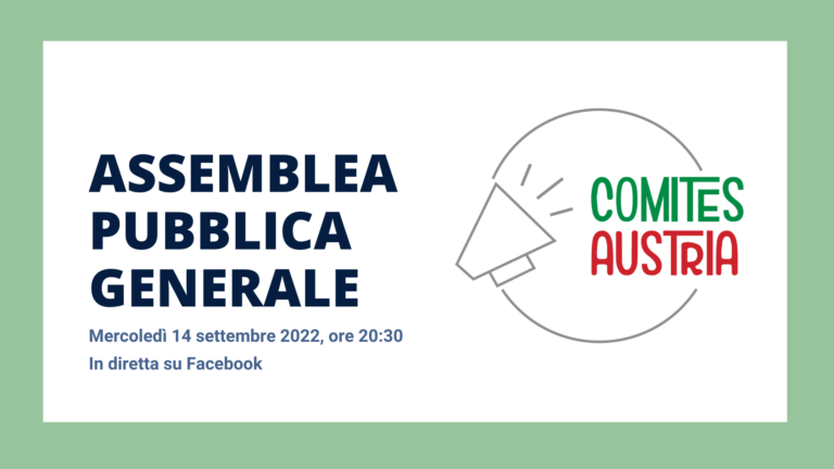 Assemblea Pubblica Generale – 14 settembre 2022