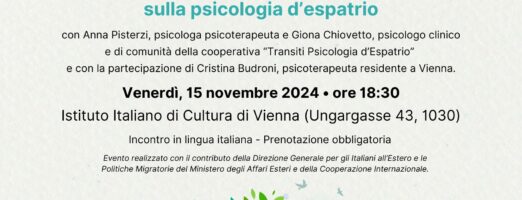 La mia vita altrove – Tavola rotonda e dialogo con il pubblico sulla psicologia d’espatrio