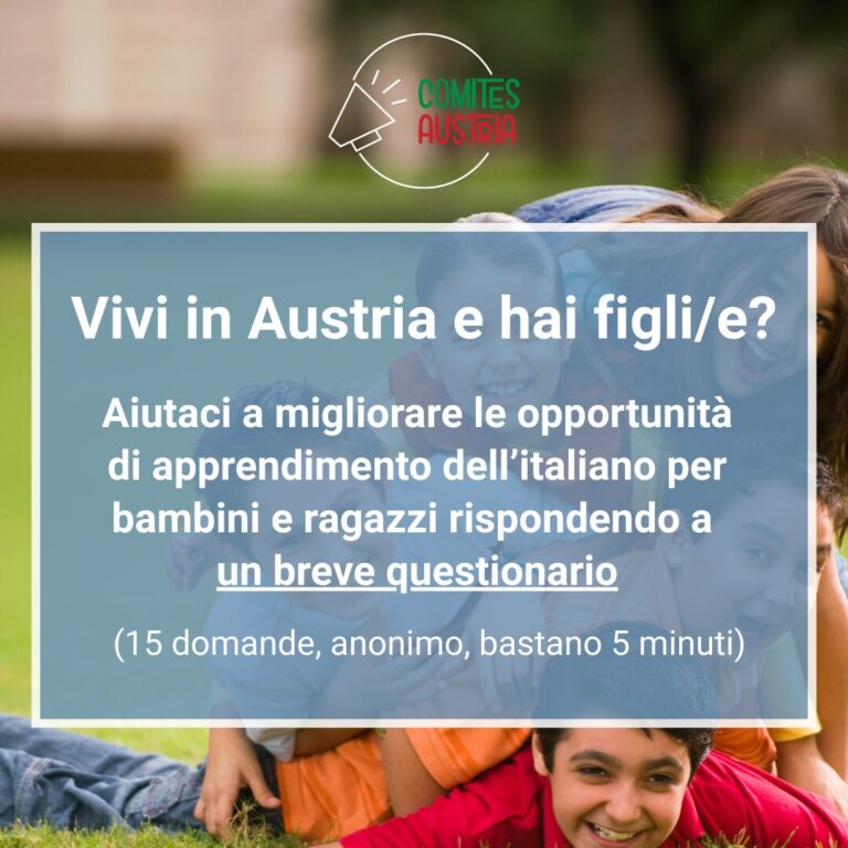 Questionario sull’apprendimento dell’italiano tra i figli della comunità italiana in Austria