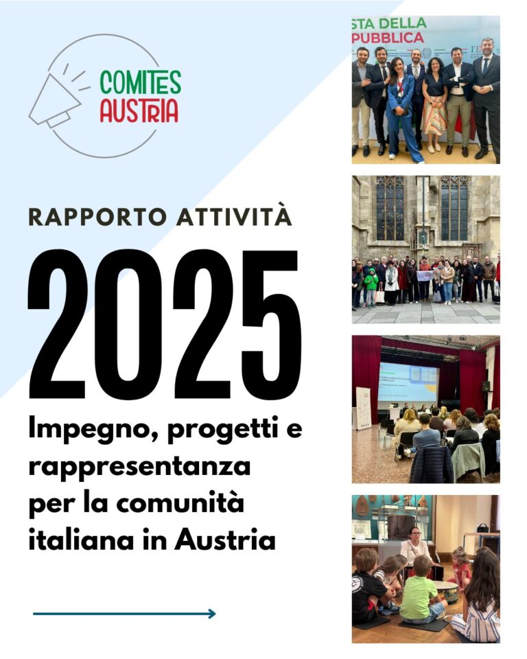 Rapporto attività 2025 – Impegno, progetti e rappresentanza per la comunità italiana in Austria